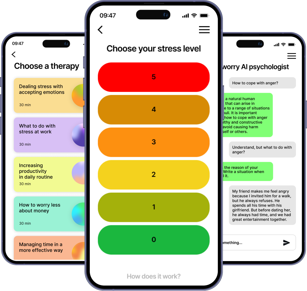 Noworry less stress app